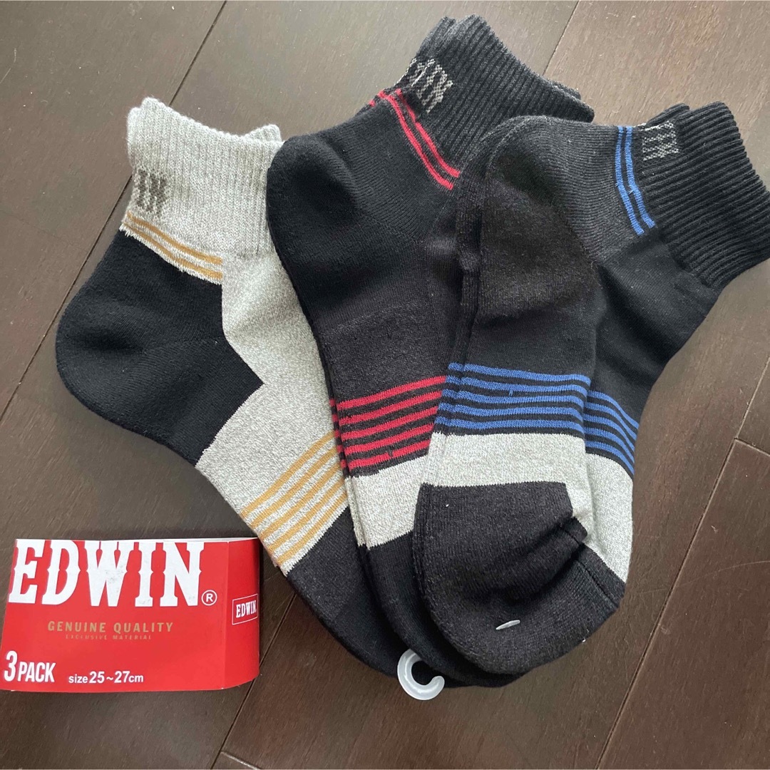 EDWIN 靴下 くつした くるぶし くるぶしソックス EDWIN 25-27cm スポーツの通販 by ちか's shop｜エドウィンならラクマ