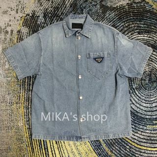 PRADA PRADA プラダ デニム 半袖シャツ Denim Short Sleeve Shirt