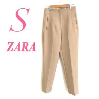 ザラ(ZARA)のZARA ザラ　テーパードパンツ　センタープレス　オフィスカジュアル　ベージュ(カジュアルパンツ)