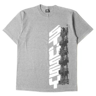 ステューシー(STUSSY)のSTUSSY ステューシー Tシャツ サイズ:L 00s ブランドロゴ プリント グラフィック クルーネック 半袖 ヘザーグレー トップス カットソー カジュアル ブランド ストリート【メンズ】【中古】【美品】(Tシャツ/カットソー(半袖/袖なし))