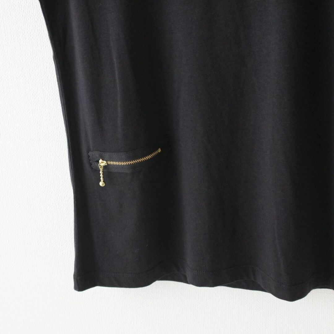 Adam et Rope'(アダムエロぺ)の新品アダムエロペ ネックレス フェイクTシャツ38Ｍ ブラック 黒 レディースのトップス(Tシャツ(半袖/袖なし))の商品写真