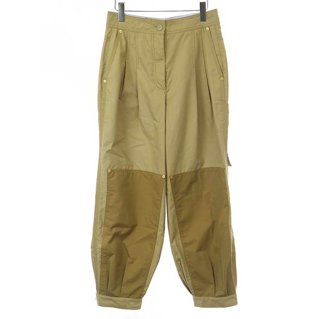 コットン100％皮革部分使いロエベ 21SS Balloon trouser バルーントラウザーズパンツ