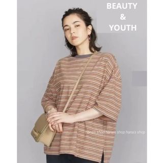 ビューティアンドユースユナイテッドアローズ(BEAUTY&YOUTH UNITED ARROWS)の＼美品／ BEAUTY & YOUTH マルチボーダー　Tシャツ　カットソー(Tシャツ(半袖/袖なし))