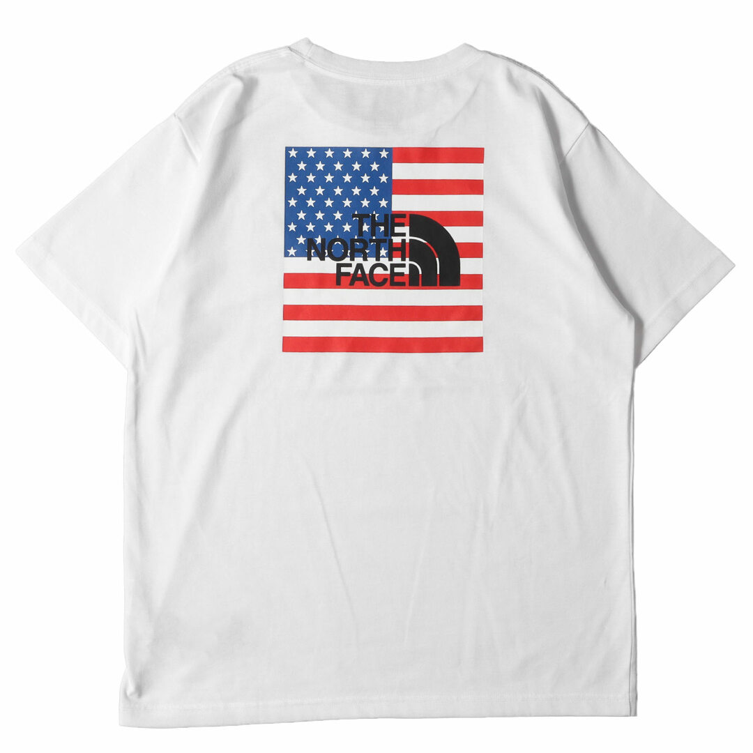 THE NORTH FACE ザ ノースフェイス Tシャツ サイズ:L ナショナル フラッグ ポリ コットン クルーネック 半袖 S/S National Flag Tee NT32053 ホワイト 白 トップス カットソー カジュアル ブランド アウトドア【メンズ】