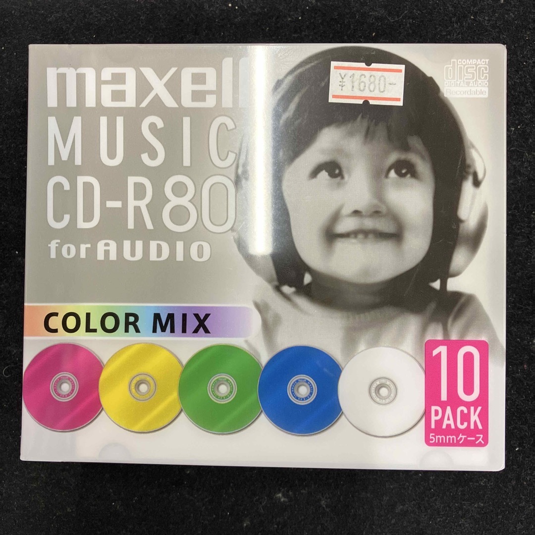 マクセル 音楽用CD-R 80分 カラーミックス(10枚) スマホ/家電/カメラのテレビ/映像機器(その他)の商品写真