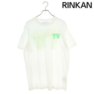 オフホワイト(OFF-WHITE)のオフホワイト  OMAA027T21JER049 TVプリントTシャツ メンズ L(Tシャツ/カットソー(半袖/袖なし))