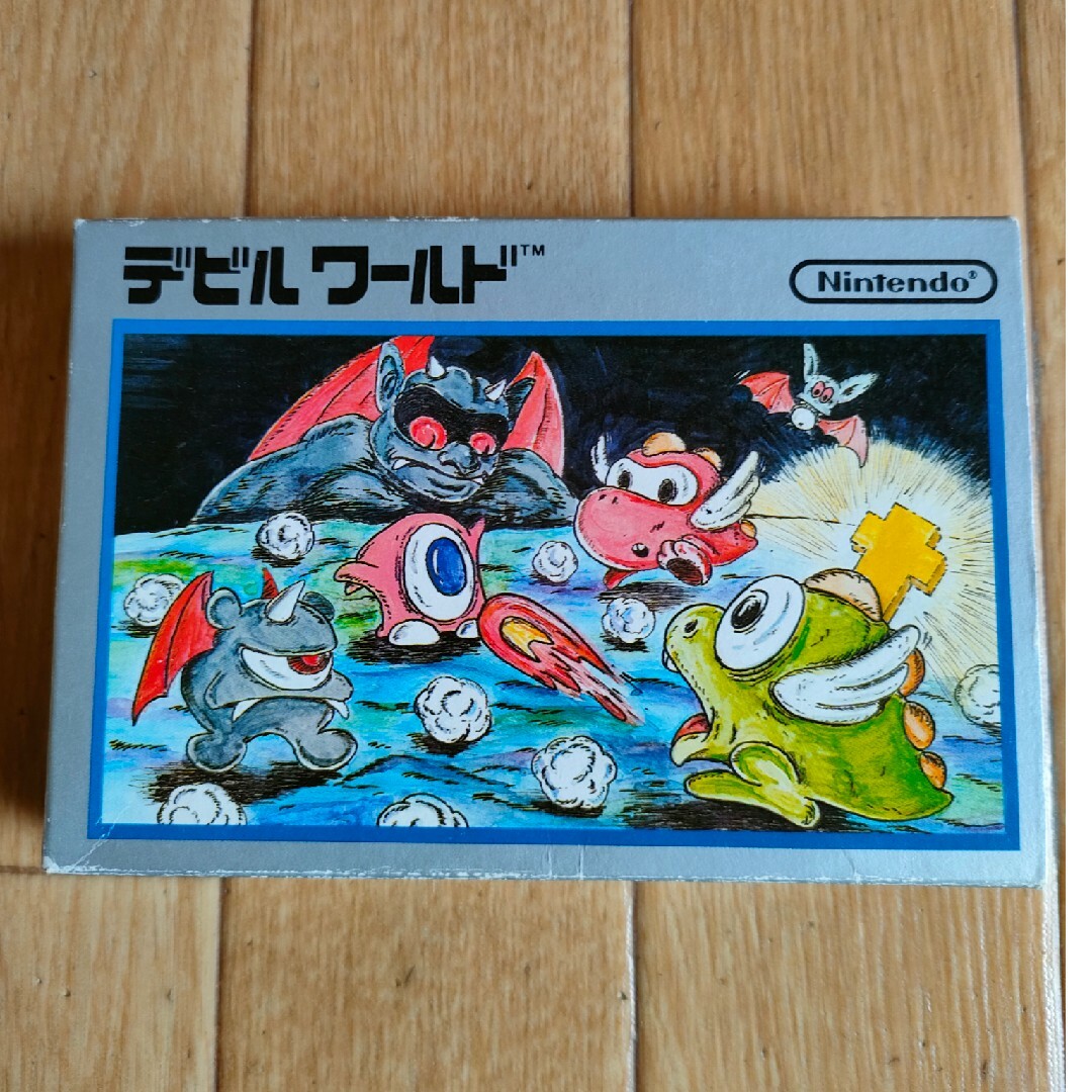 銀箱 デビルワールド ファミコン ソフトDevil World 任天堂の 銀箱 デビルワールド ファミコン ソフトDevil World 任天堂の