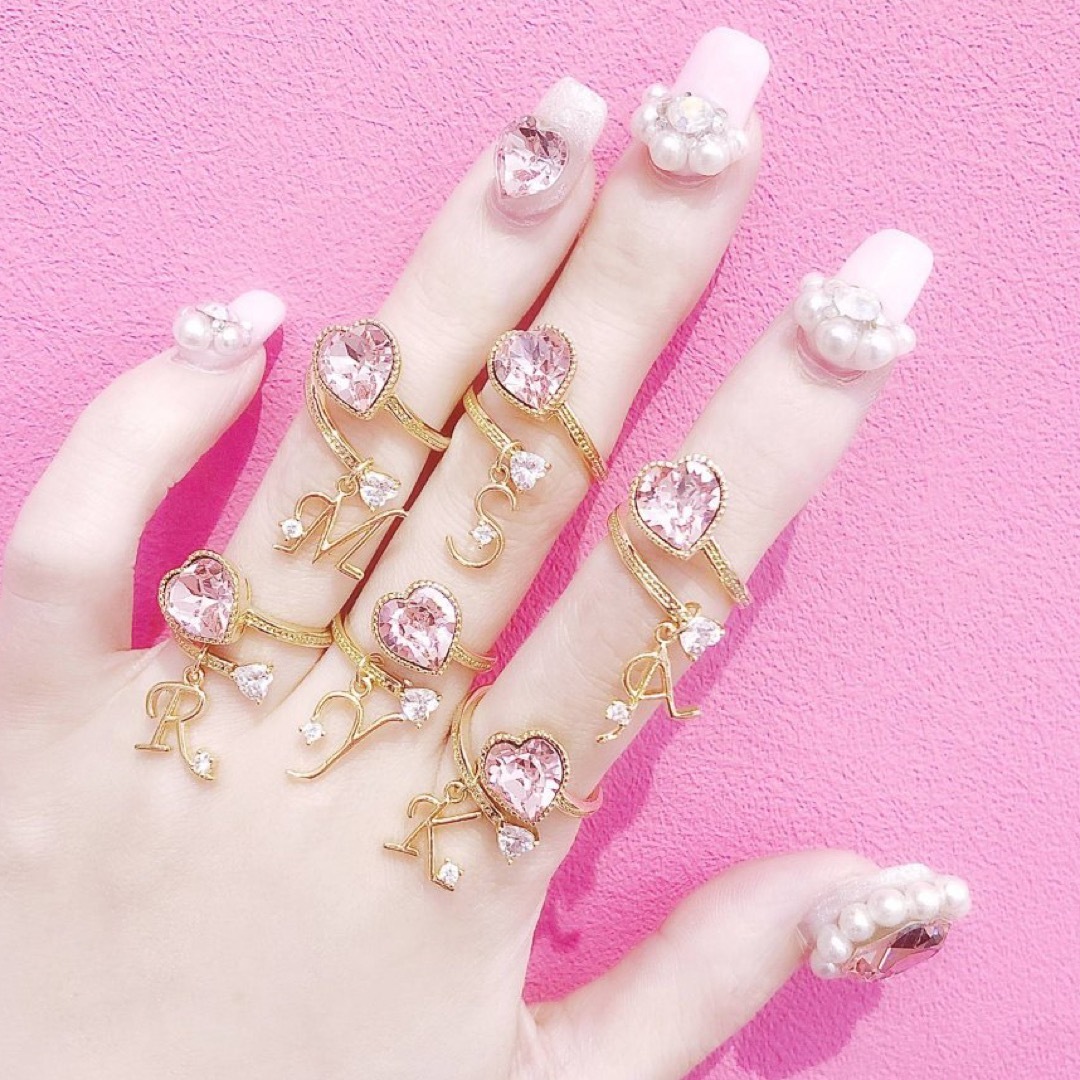 イニシャルキャンディリング ♡ K レディースのアクセサリー(リング(指輪))の商品写真