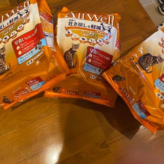 猫餌　オールウェル　吐き戻し軽減　フィッシュ　2.4キロ　3袋セット(ペットフード)