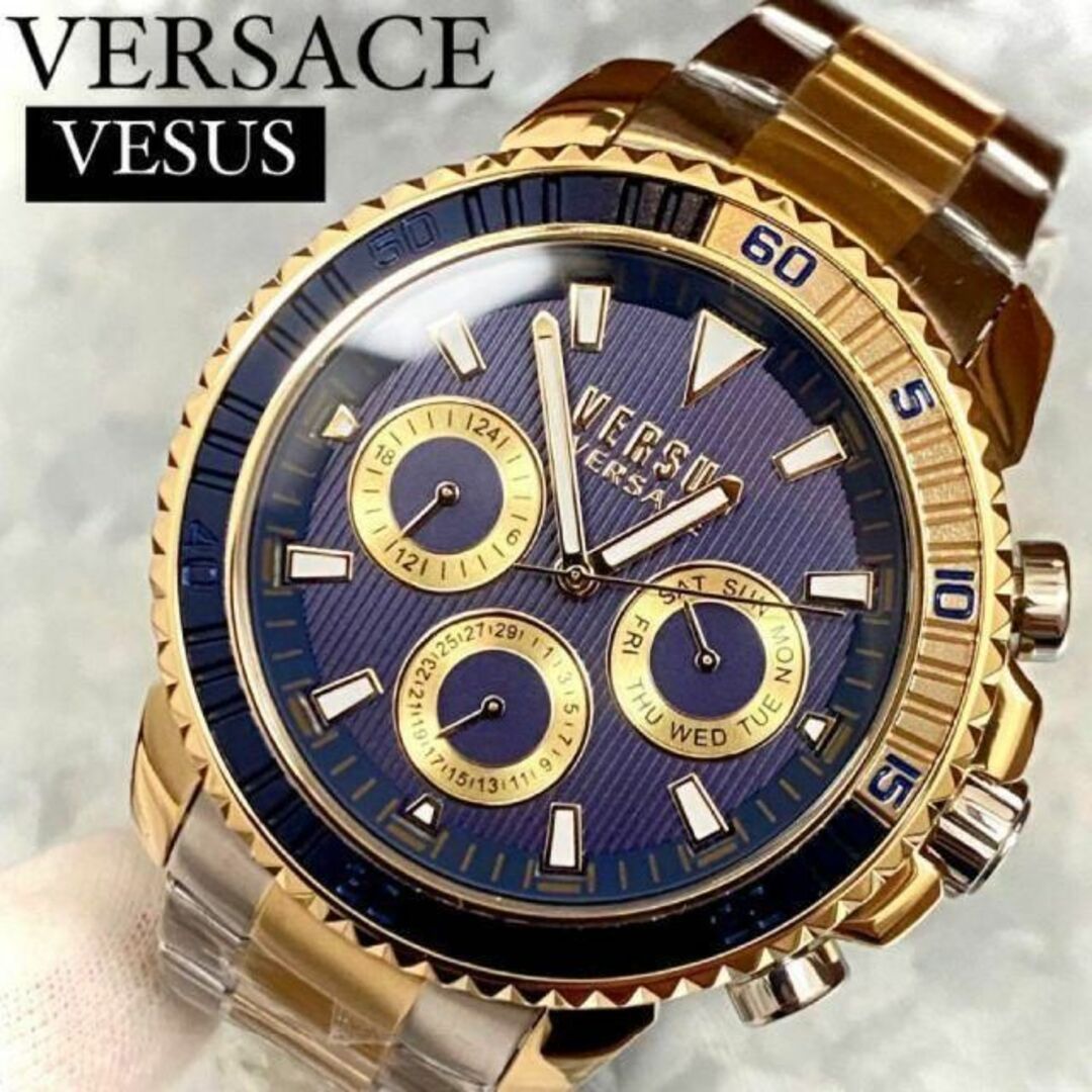 VERSACE - 激レア!新品箱付 ヴェルサーチ ヴェルサス メンズ腕時計