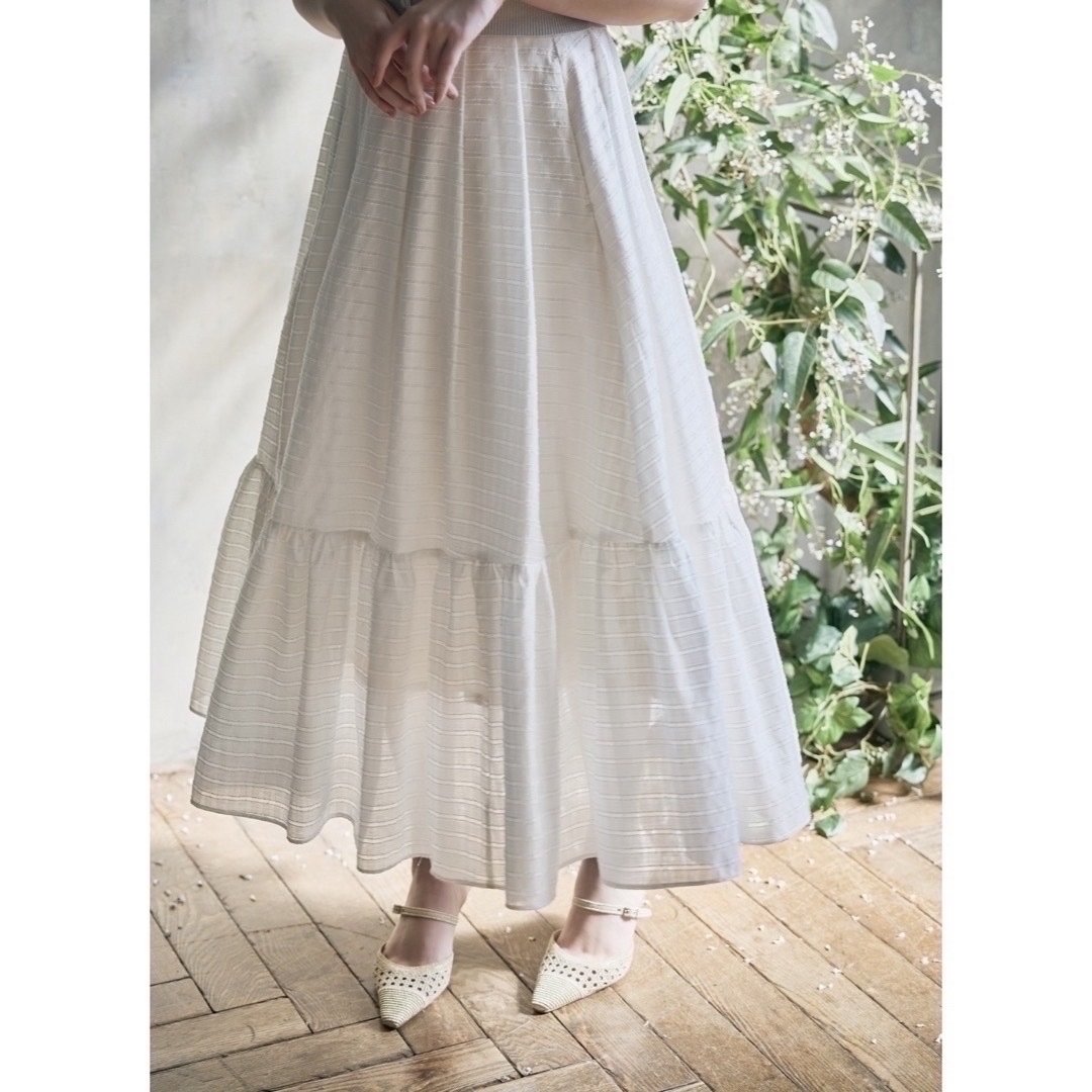Her lip to - herlipto Stripe Jacquard Volume Skirtの通販 by Her lip to - herlipto Stripe Jacquard Volume Skirtの通販 by