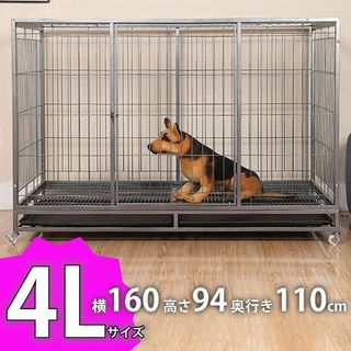 専用　9月入荷【新品】超大型ペットケージ 頑丈犬用ゲージ キャスター屋根付き