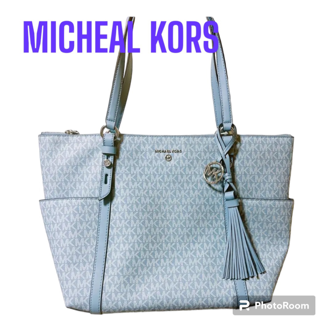 MICHEAL KORS❤️鞄❤️青❤️トートバックバッグ
