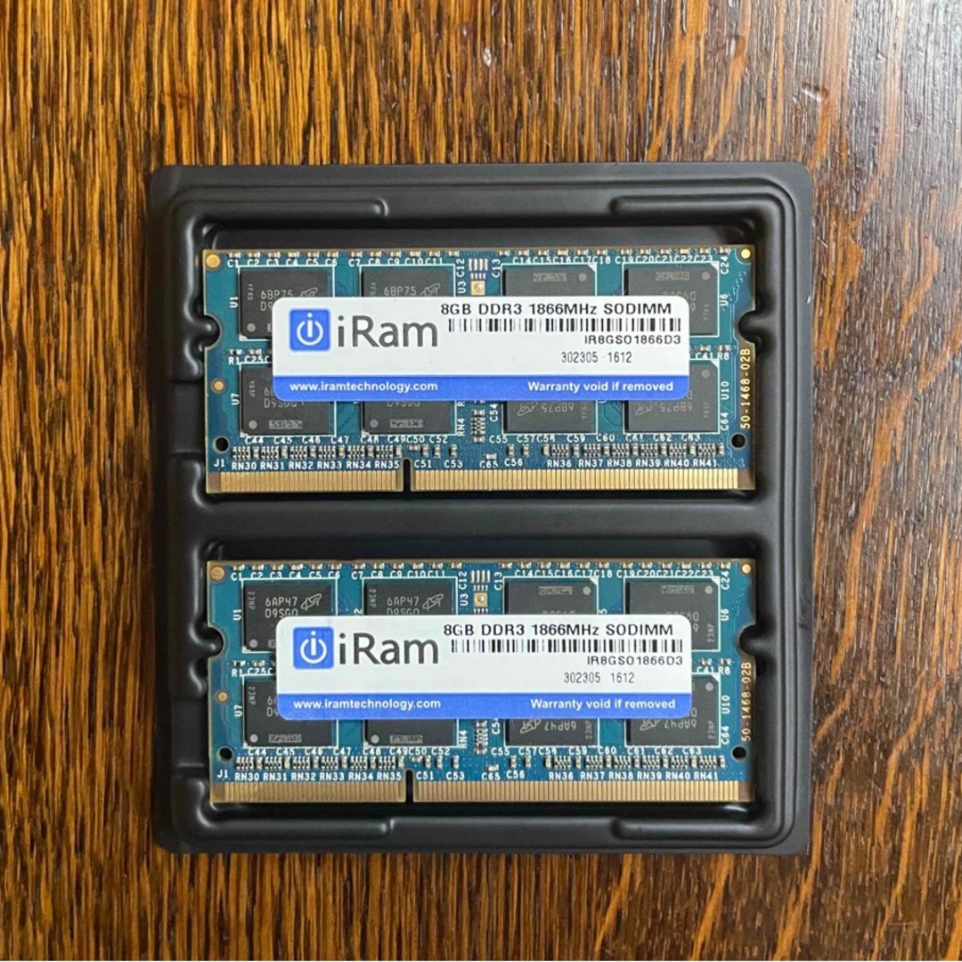 iRamiMac用メモリ2枚セット iRam DDR3 8G 1866MHz