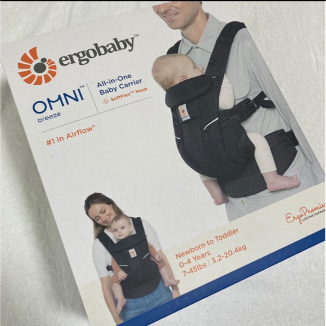 Ergobaby(エルゴベビー)の【国内正規品】エルゴベビー 抱っこ紐 オムニブリーズ オニキスブラック キッズ/ベビー/マタニティの外出/移動用品(抱っこひも/おんぶひも)の商品写真