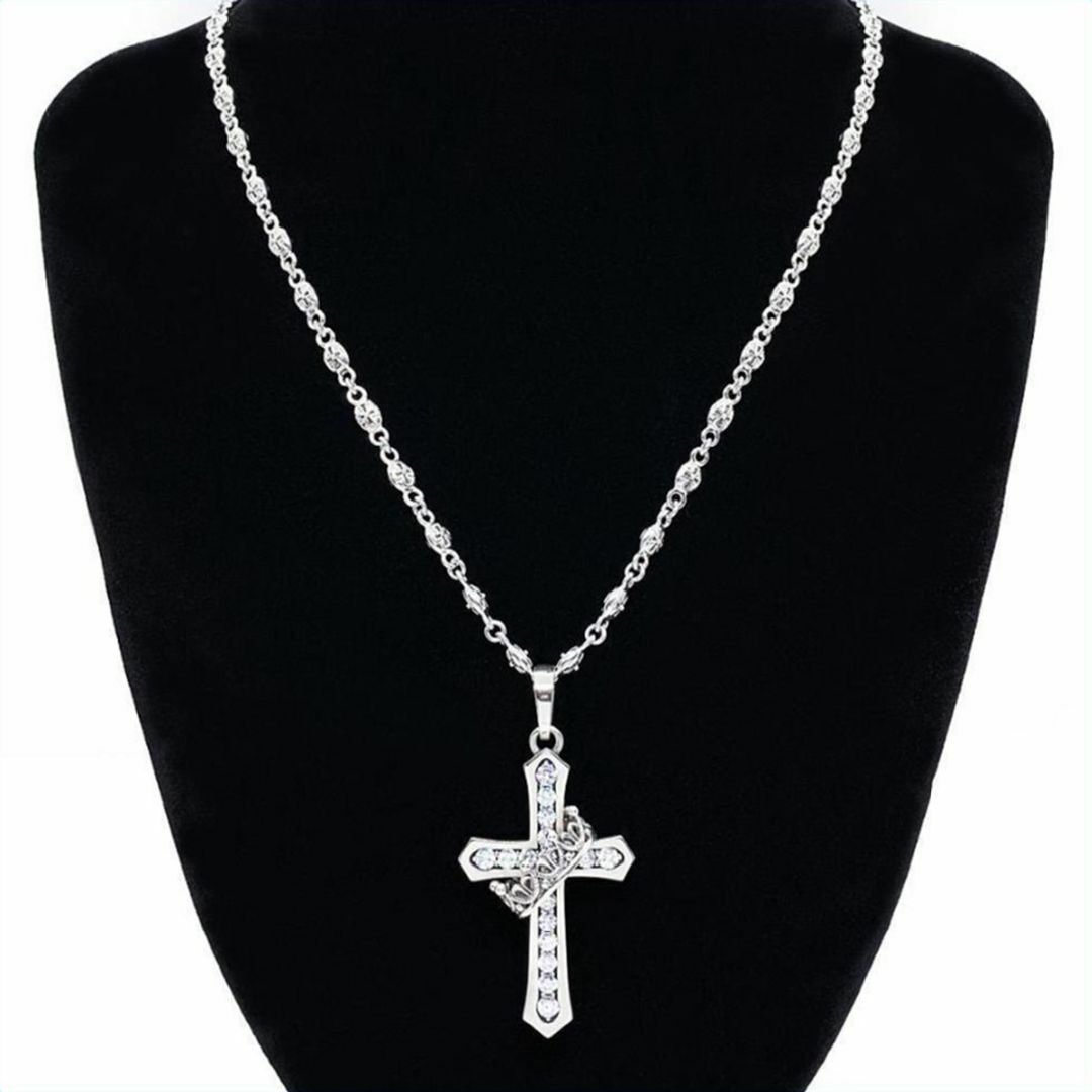 Justin Davis - 定価5.8万☆Justin Davis クラウン・クロス ネックレス
