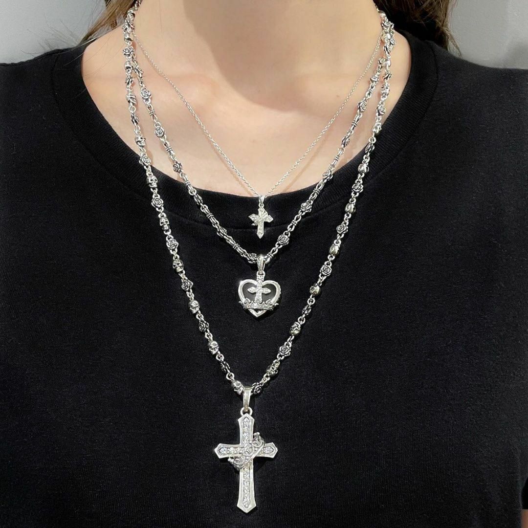 Justin Davis - 定価5.8万☆Justin Davis クラウン・クロス ネックレス