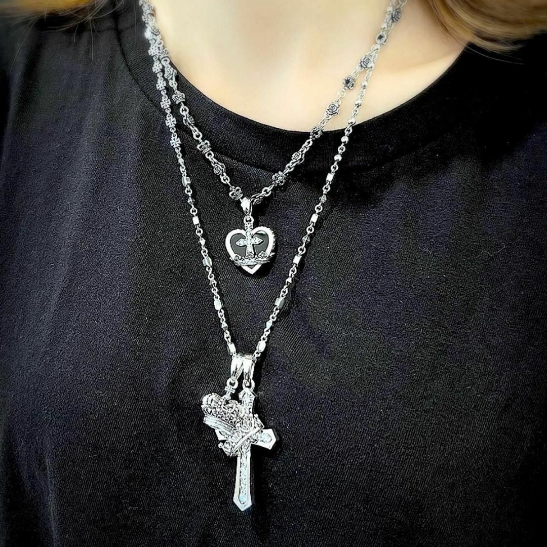 Justin Davis - 定価5.8万☆Justin Davis クラウン・クロス ネックレス