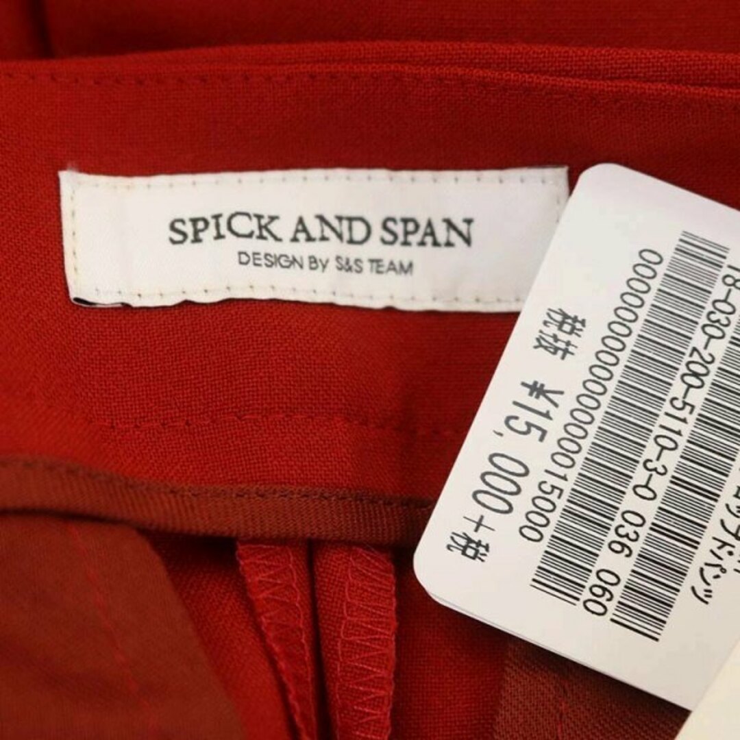 Spick & Span(スピックアンドスパン)のスピック&スパン フロントタッククロップドパンツ テーパードパンツ 36 レッド レディースのパンツ(その他)の商品写真