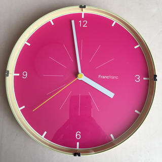 フランフラン(Francfranc)のフランフラン 掛け時計 ピンク Franc franc 壁掛け ペティート(その他)