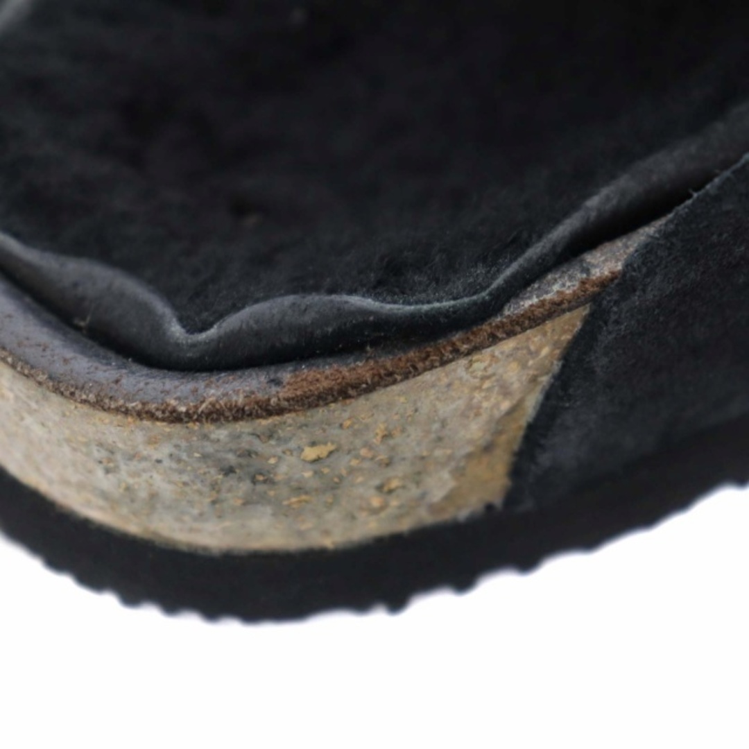 other(アザー)のボサボ ムートンサンダル スエード 37 23-23.5cm 黒 ブラック レディースの靴/シューズ(サンダル)の商品写真
