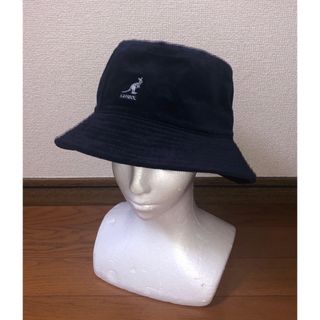 カンゴール(KANGOL)のL 美品 KANGOL コーデュロイ メトロハット バケットハット ネイビー 紺(ハット)