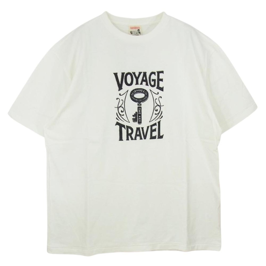 GLADHAND & Co. グラッドハンド VOYAGE TRAVEL ヴォヤージュ トラベル キー プリント 半袖 クルーネック Tシャツ ホワイト系 XL