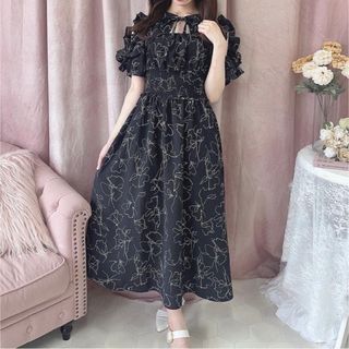 エブリン(evelyn) 花柄 マキシワンピース/ロングワンピース(レディース