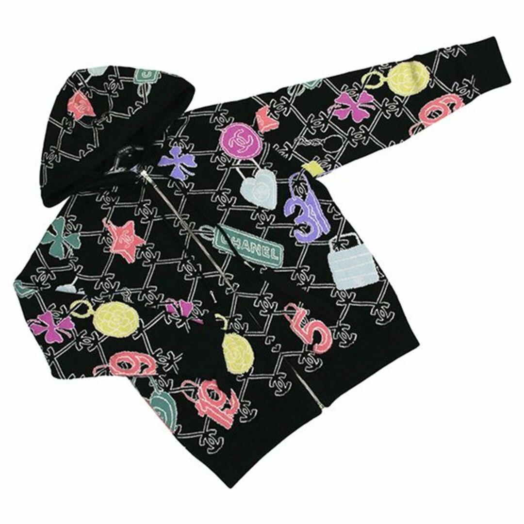 CHANEL - シャネル パーカー レディース トップス ブラック マルチカラー 美品 3119