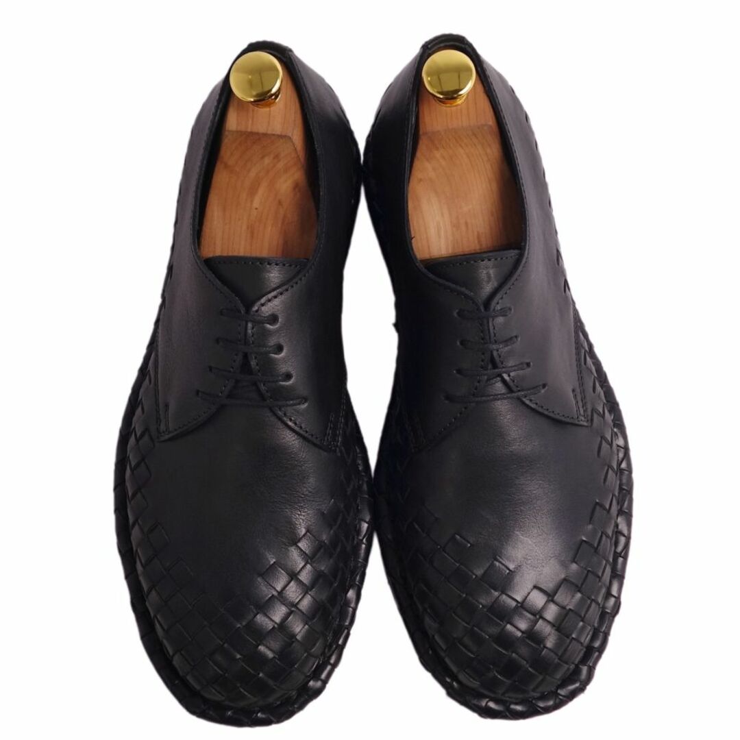 未使用 ボッテガヴェネタ BOTTEGA VENETA レザーシューズ イントレチャート ダービーシューズ 革靴 メンズ イタリア製 41(26cm相当) ブラック 未使用 ボッテガヴェネタ BOTTEGA VENETA レザーシューズ イントレチャート ダービーシューズ 革靴 メンズ イタリア製 41(26cm相当) ブラック