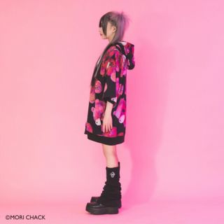 TRAVAS TOKYO GLOOMY グルーミー クマ 黒 半袖 パーカー-