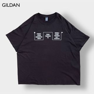 ギルタン(GILDAN)の【GILDAN】プリント Tシャツ 3XL ビッグシルエット 両面プリント 古着(Tシャツ/カットソー(半袖/袖なし))