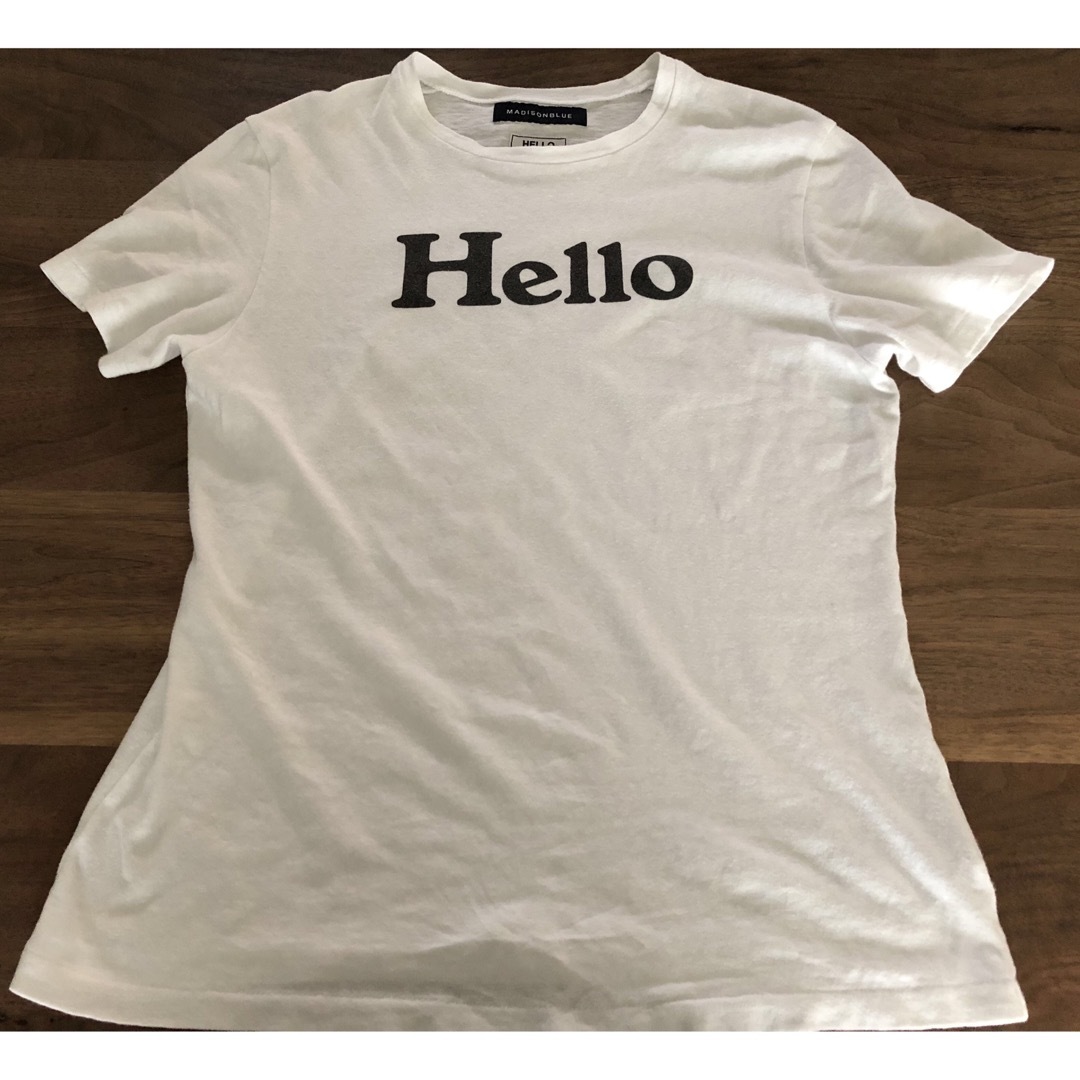 used【MADISONBLUE】HELLO CREW NECK TEE