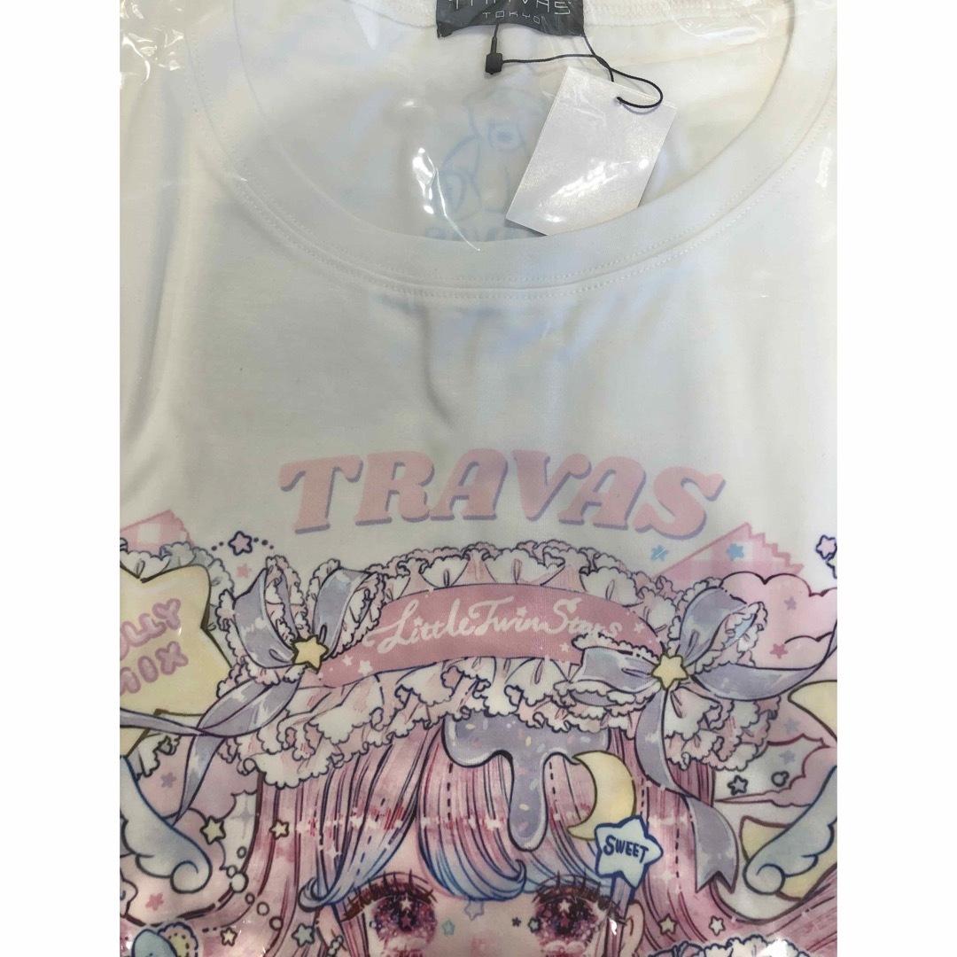 TRAVAS TOKYO リトルツインスターズ サンリオ キキララ Tシャツ 白