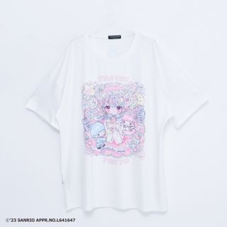 TRAVAS TOKYO リトルツインスターズ サンリオ キキララ Tシャツ 白