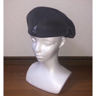 カンゴール(KANGOL)のL 美品 KANGOL ハンチングキャップ グレー 灰色 カンゴール ベレー帽(ハンチング/ベレー帽)