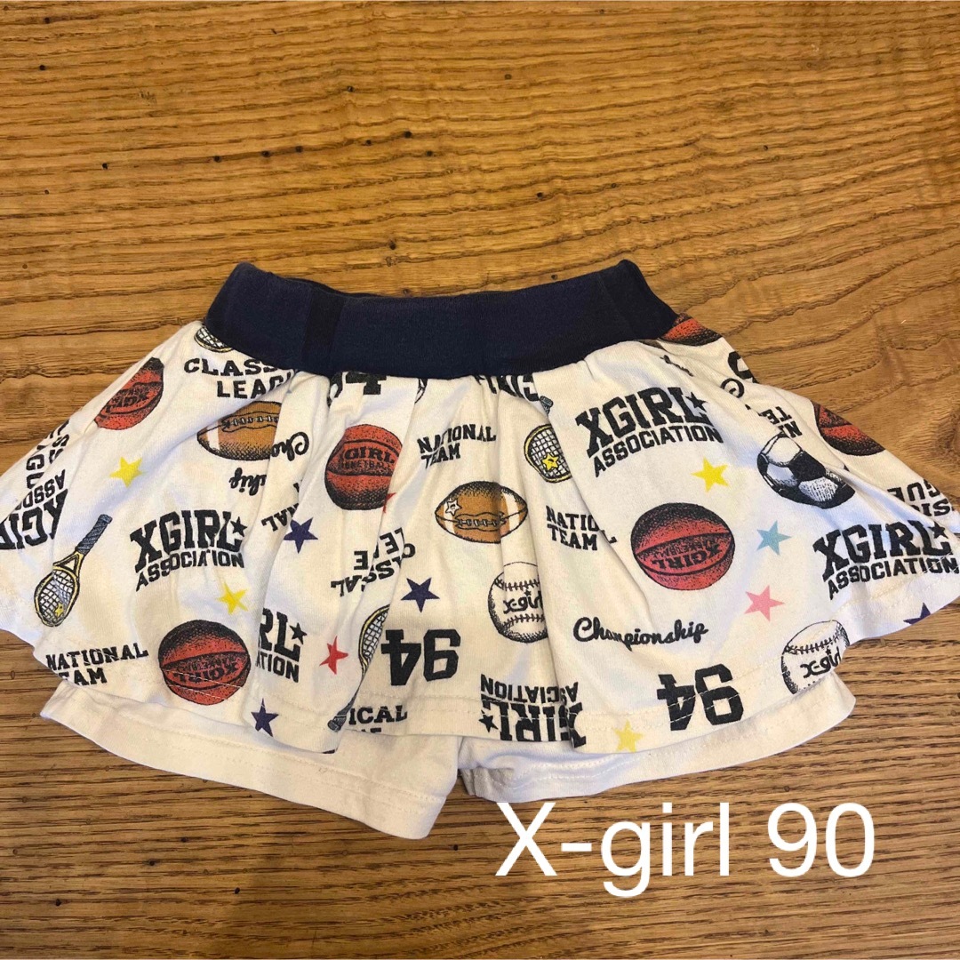 X-girl Stages(エックスガールステージス)のエックスガール スカート 90  2T キッズ/ベビー/マタニティのキッズ服女の子用(90cm~)(スカート)の商品写真