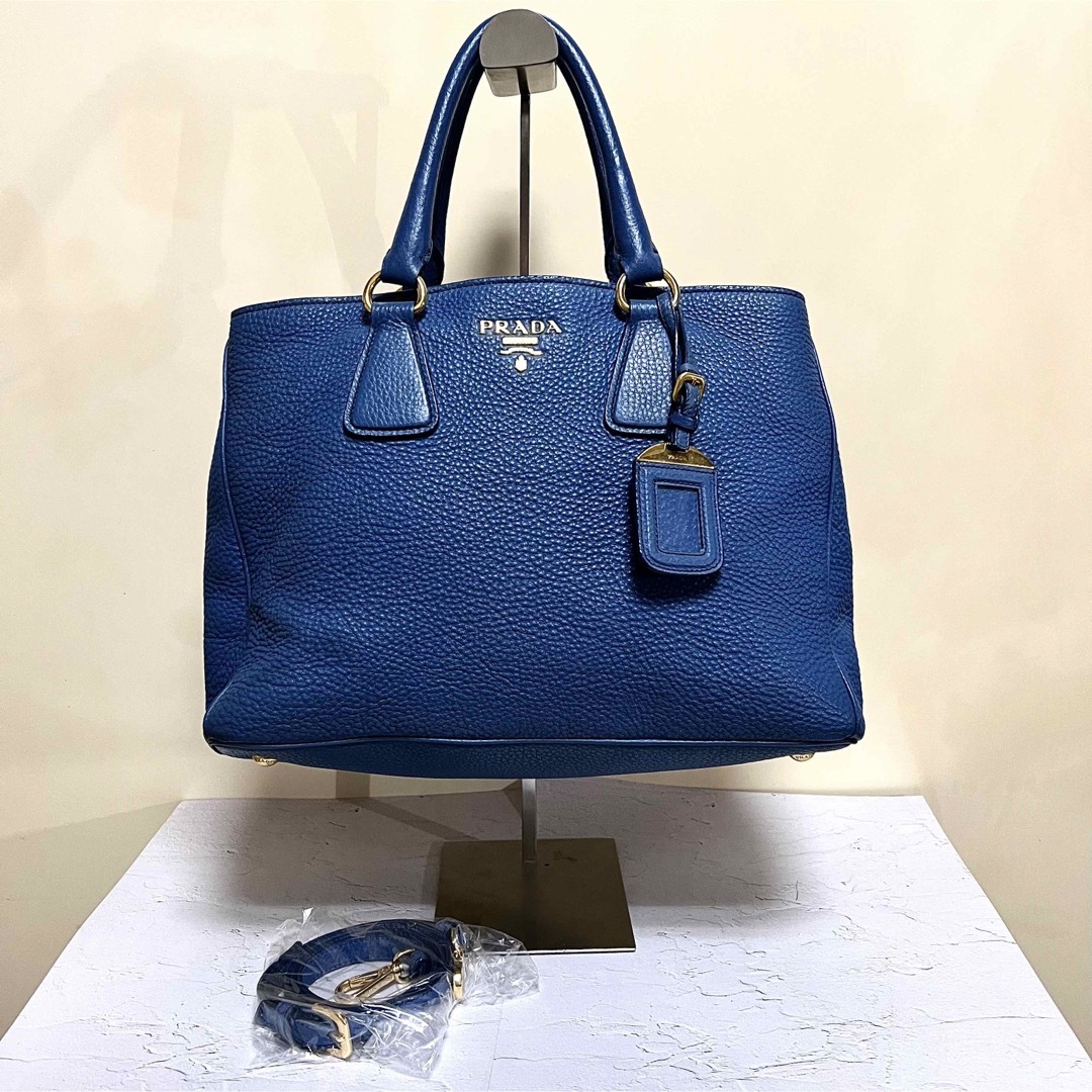 極美品】PRADA 2way カーフレザー ハンドバッグ (23G00813) | www