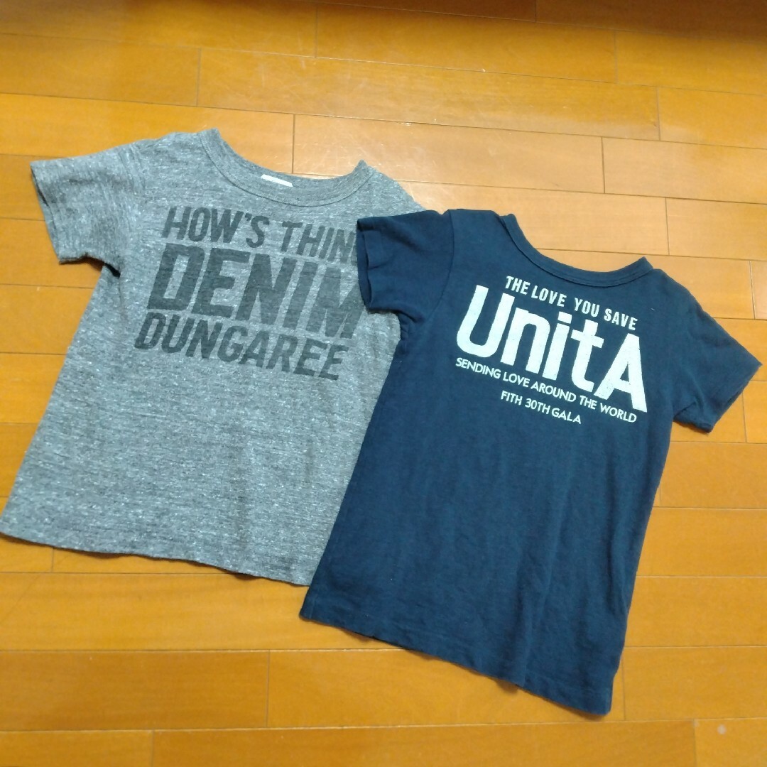 デニムダンガリー　Tシャツ　130センチ