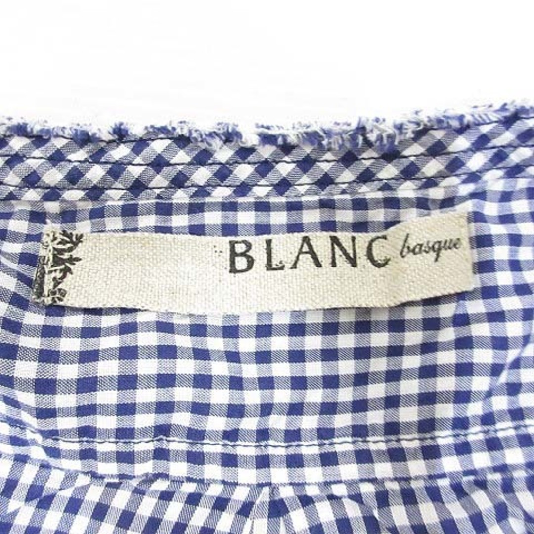 blanc basque(ブランバスク)のブランバスク ギンガムチェック柄 ノースリーブ ブラウス シャツ 腰ひも付き レディースのトップス(シャツ/ブラウス(半袖/袖なし))の商品写真