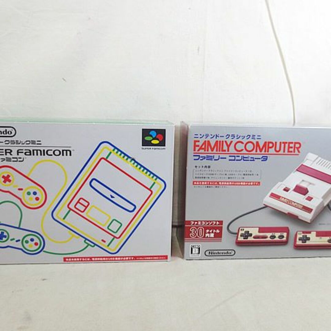 美品 任天堂 クラシックミニ スーパーファミコン ファミコン　アダプター付き　セ家庭用ゲーム機本体