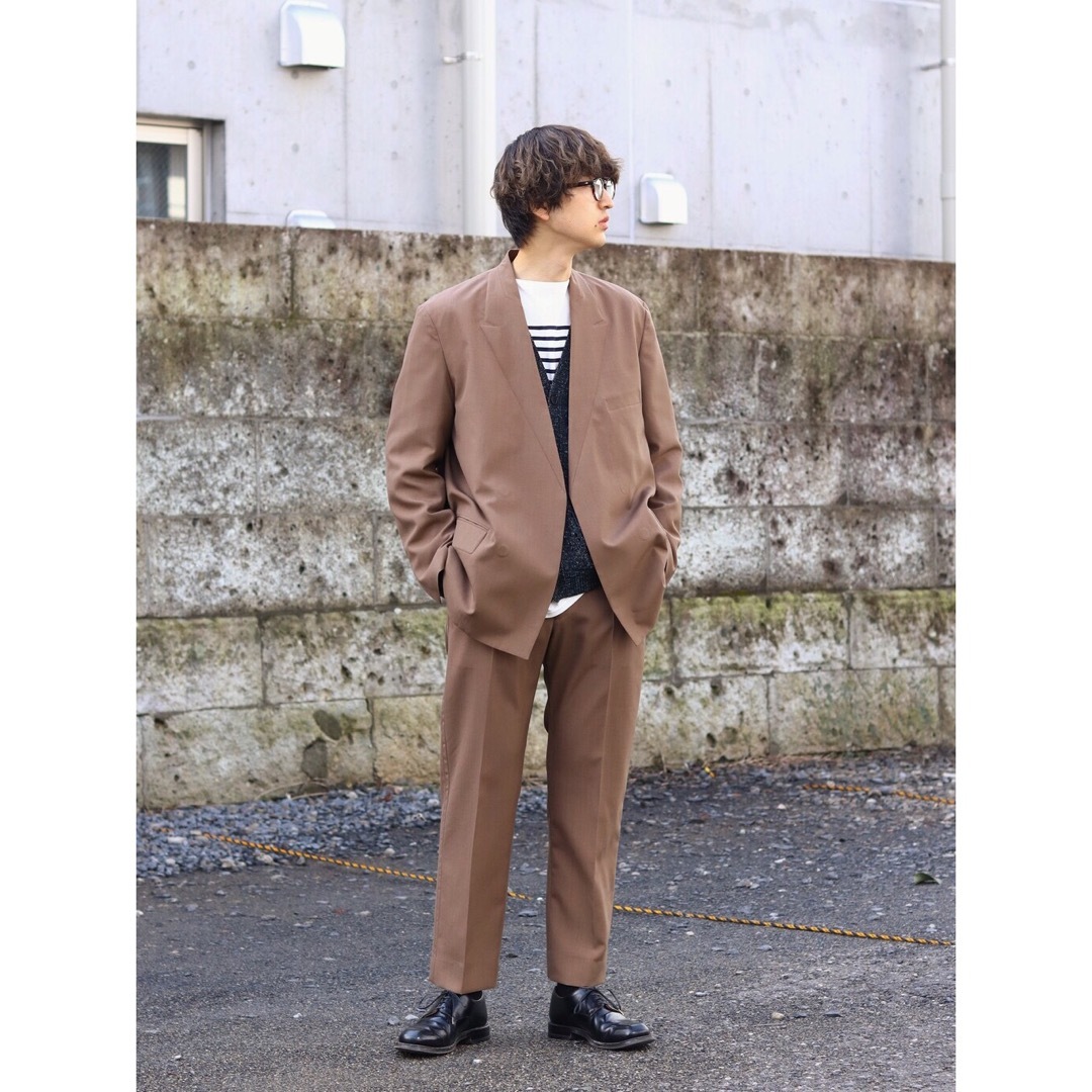 yoke  Jacket Cardigan セットアップ ブラウン