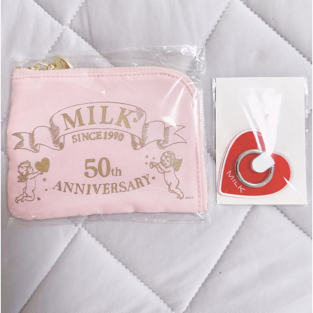 MILK(ミルク)の（新品未開封）MILK ティッシュポーチ＋モバイルリングホルダー スマホ/家電/カメラのスマホアクセサリー(その他)の商品写真