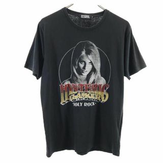 ヒステリックグラマー バイクガール ビッグプリント 半袖 リンガー Tシャツ ♪