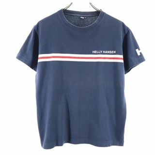 ヘリーハンセン(HELLY HANSEN)のヘリーハンセン クルーネック 半袖 Tシャツ M ネイビー系 HELLY HANSEN ロゴプリント メンズ 【中古】  【230711】 メール便可(Tシャツ/カットソー(半袖/袖なし))