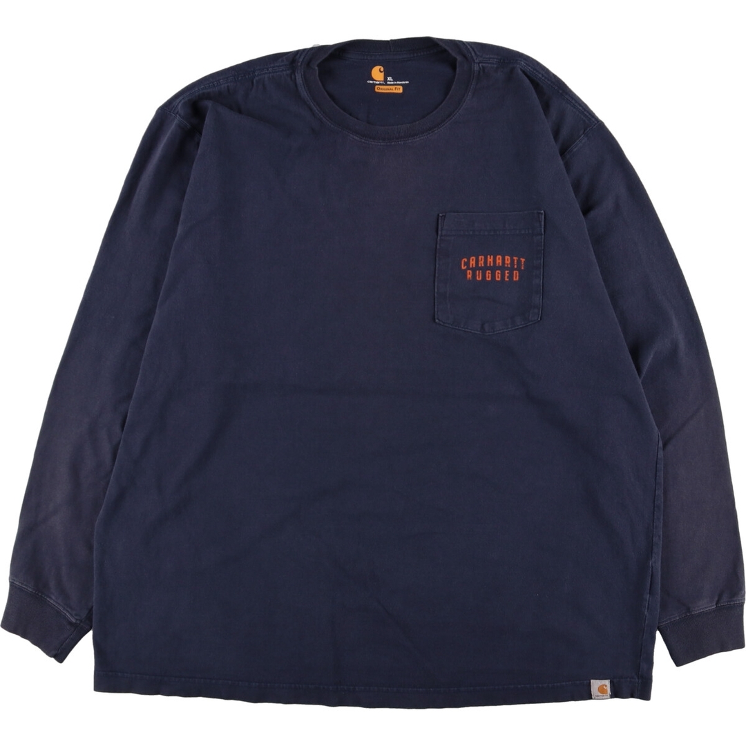 カーハート Carhartt ORIGINAL FIT 両面プリント ロングTシャツ ロンT メンズXXL /eaa351597