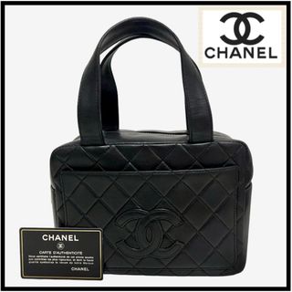 シャネル(CHANEL)のシャネル　マトラッセ  ミニハンドバッグ　トートバッグ　ココマーク　ブラック(ハンドバッグ)