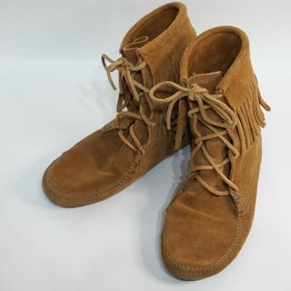 ミネトンカ(Minnetonka)のMinnetonkaトランパー アンクル ハイブーツ スエード キャメル25cm(ブーツ)