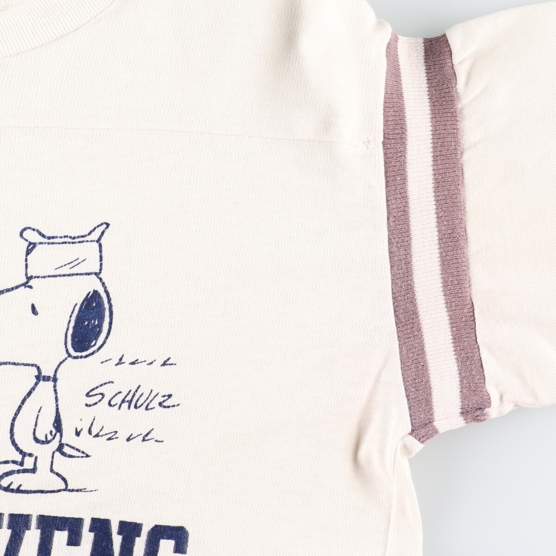 古着 80年代 ARTEX SNOOPY スヌーピー キャラクタープリントTシャツ フットボールTシャツ メンズM ヴィンテージ /eaa351813