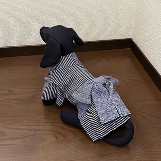 犬服 小型犬 ハンドメイド 浴衣兵児帯付きDM17(背丈短め)(ペット服/アクセサリー)